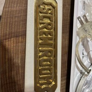 Gold Screwroom Wall Sign